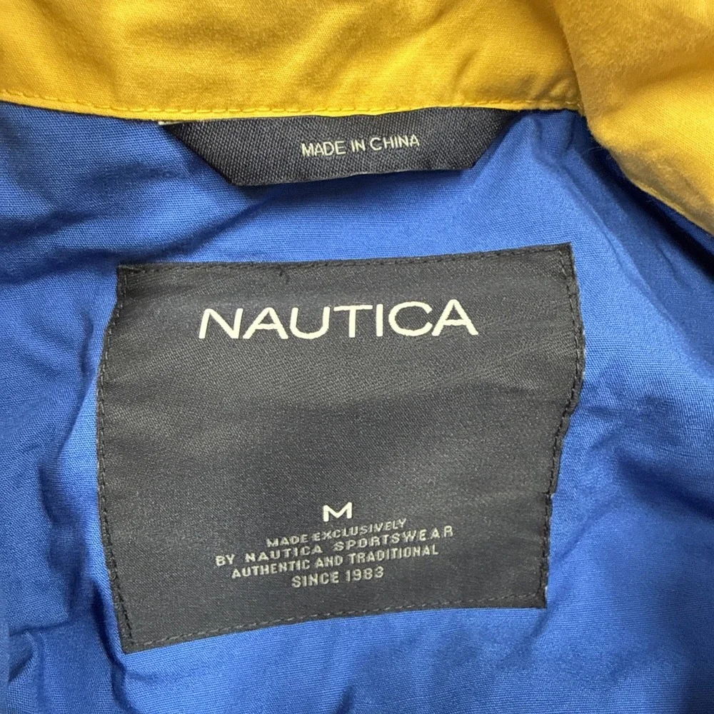 Vintage  Nautica Challenge J-Class Softshell Jacket Men M Blue Embroidered